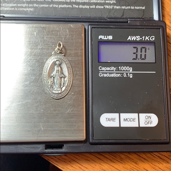 Vintage Sterling Saint Mary Pray for Us Pendant - Picture 16 of 16